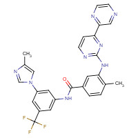 926037-48-1 4-methyl-N-[3-(4-methylimidazol-1-yl)-5-(trifluoromethyl)phenyl]-3-[(4-pyrazin-2-ylpyrimidin-2-yl)amino]benzamide chemical structure