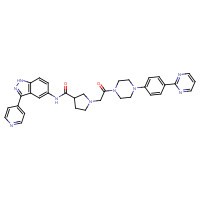 942183-80-4 (3R)-1-[2-oxo-2-[4-(4-pyrimidin-2-ylphenyl)piperazin-1-yl]ethyl]-N-(3-pyridin-4-yl-1H-indazol-5-yl)pyrrolidine-3-carboxamide chemical structure