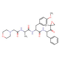 960374-59-8 (2S)-3-(4-methoxyphenyl)-N-[(2S)-1-[(2R)-2-methyloxiran-2-yl]-1-oxo-3-phenylpropan-2-yl]-2-[[(2S)-2-[(2-morpholin-4-ylacetyl)amino]propanoyl]amino]propanamide chemical structure