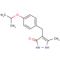329044-14-6 5-methyl-4-[(4-propan-2-yloxyphenyl)methyl]-1,2-dihydropyrazol-3-one chemical structure