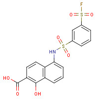 104599-10-2 5-[(3-fluorosulfonylphenyl)sulfonylamino]-1-hydroxynaphthalene-2-carboxylic acid chemical structure