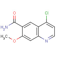 417721-36-9 4-chloro-7-methoxyquinoline-6-carboxamide chemical structure