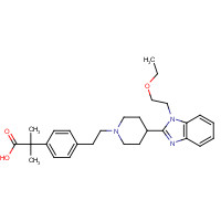 202189-78-4 2-[4-[2-[4-[1-(2-ethoxyethyl)benzimidazol-2-yl]piperidin-1-yl]ethyl]phenyl]-2-methylpropanoic acid chemical structure