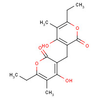29902-01-0 6-ethyl-3-[(6-ethyl-4-hydroxy-5-methyl-2-oxopyran-3-yl)methyl]-4-hydroxy-5-methylpyran-2-one chemical structure