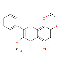 33803-42-8 5,7-dihydroxy-3,8-dimethoxy-2-phenylchromen-4-one chemical structure
