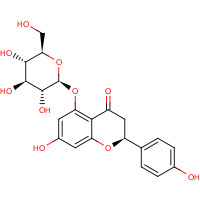 529-41-9 (2S)-7-hydroxy-2-(4-hydroxyphenyl)-5-[(2S,3R,4S,5S,6R)-3,4,5-trihydroxy-6-(hydroxymethyl)oxan-2-yl]oxy-2,3-dihydrochromen-4-one chemical structure