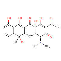 6542-44-5 (1S,4aR,11S,11aS,12aS)-3-acetyl-1-(dimethylamino)-4,4a,6,7,11-pentahydroxy-11-methyl-1,11a,12,12a-tetrahydrotetracene-2,5-dione chemical structure