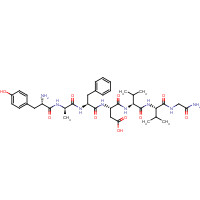 122752-15-2 (3S)-3-[[(2S)-2-[[(2R)-2-[[(2S)-2-amino-3-(4-hydroxyphenyl)propanoyl]amino]propanoyl]amino]-3-phenylpropanoyl]amino]-4-[[(2S)-1-[[(2S)-1-[(2-amino-2-oxoethyl)amino]-3-methyl-1-oxobutan-2-yl]amino]-3-methyl-1-oxobutan-2-yl]amino]-4-oxobutanoic acid chemical structure