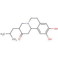 89929-27-1 9,10-dihydroxy-3-isobutyl-3,4,6,7-tetrahydro-1H-pyrido[2,1-a]isoquinolin-2(11bH)-one chemical structure