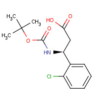 500770-73-0 (3S)-3-(2-chlorophenyl)-3-[(2-methylpropan-2-yl)oxycarbonylamino]propanoic acid chemical structure