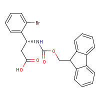 517905-84-9 (3R)-3-(2-bromophenyl)-3-(9H-fluoren-9-ylmethoxycarbonylamino)propanoic acid chemical structure
