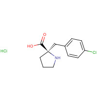 1049741-04-9 (2R)-2-[(4-chlorophenyl)methyl]pyrrolidine-2-carboxylic acid;hydrochloride chemical structure