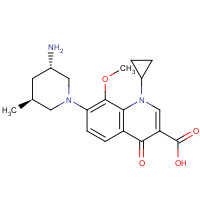 378746-64-6 7-[(3S,5S)-3-amino-5-methylpiperidin-1-yl]-1-cyclopropyl-8-methoxy-4-oxoquinoline-3-carboxylic acid chemical structure