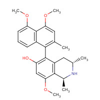 32221-59-3 (1S,3S)-5-(4,5-dimethoxy-2-methylnaphthalen-1-yl)-8-methoxy-1,3-dimethyl-1,2,3,4-tetrahydroisoquinolin-6-ol chemical structure