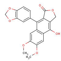 22055-22-7 9-(1,3-benzodioxol-5-yl)-4-hydroxy-6,7-dimethoxy-3H-benzo[f][2]benzofuran-1-one chemical structure