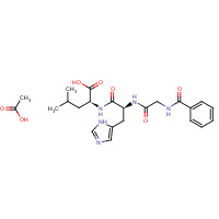 103404-54-2 acetic acid;(2S)-2-[[(2S)-2-[(2-benzamidoacetyl)amino]-3-(1H-imidazol-5-yl)propanoyl]amino]-4-methylpentanoic acid chemical structure