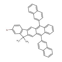 1196107-75-1 2-bromo-13,13-dimethyl-6,11-di(naphthalen-2-yl)-13h-indeno[1,2-b]anthracene chemical structure