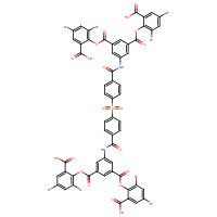 1083166-27-1 1,3-Benzenedicarboxylic acid, 5,5'-[sulfonylbis(4,1-phenylenecarbonylimino)]bis-, 1,1',3,3'-tetrakis(2,4-dibromo-6-carboxyphenyl) ester chemical structure