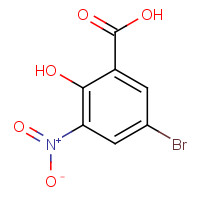 10169-50-3 5-Bromo-2-hydroxy-3-nitrobenzoic acid chemical structure