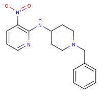 185058-54-2 N-(1-benzylpiperidin-4-yl)-3-nitropyridin-2-amine chemical structure