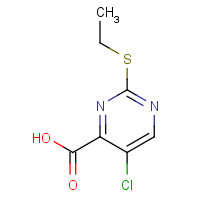 382610-58-4 5-chloro-2-ethylsulfanylpyrimidine-4-carboxylic acid chemical structure