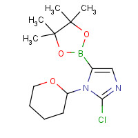 1029684-36-3 2-chloro-1-(oxan-2-yl)-5-(4,4,5,5-tetramethyl-1,3,2-dioxaborolan-2-yl)imidazole chemical structure