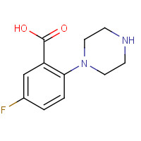 1197193-39-7 5-fluoro-2-piperazin-1-ylbenzoic acid chemical structure