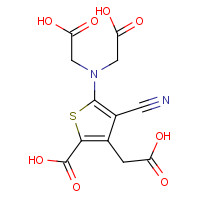 135459-90-4 5-[bis(carboxymethyl)amino]-3-(carboxymethyl)-4-cyanothiophene-2-carboxylic acid chemical structure