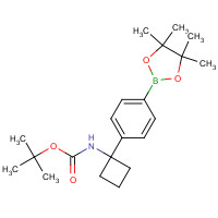 1032528-06-5 tert-butyl N-[1-[4-(4,4,5,5-tetramethyl-1,3,2-dioxaborolan-2-yl)phenyl]cyclobutyl]carbamate chemical structure