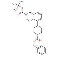 1430563-75-9 tert-butyl 5-(1-phenylmethoxycarbonylpiperidin-4-yl)-3,4-dihydro-1H-isoquinoline-2-carboxylate chemical structure
