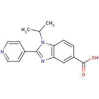 1225215-27-9 1-propan-2-yl-2-pyridin-4-ylbenzimidazole-5-carboxylic acid chemical structure