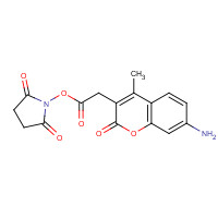 113721-87-2 (2,5-dioxopyrrolidin-1-yl) 2-(7-amino-4-methyl-2-oxochromen-3-yl)acetate chemical structure