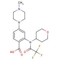 1034975-61-5 4-(4-methylpiperazin-1-yl)-2-[oxan-4-yl-(2,2,2-trifluoroacetyl)amino]benzoic acid chemical structure