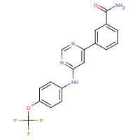 778270-11-4 3-[6-[4-(trifluoromethoxy)anilino]pyrimidin-4-yl]benzamide chemical structure