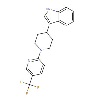 887418-66-8 3-[1-[5-(trifluoromethyl)pyridin-2-yl]piperidin-4-yl]-1H-indole chemical structure