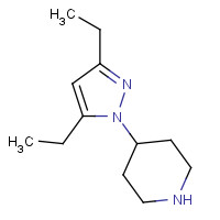 919100-14-4 4-(3,5-diethylpyrazol-1-yl)piperidine chemical structure