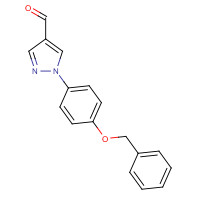 1402567-76-3 1-(4-phenylmethoxyphenyl)pyrazole-4-carbaldehyde chemical structure