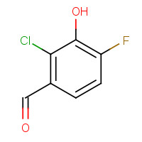 960001-61-0 2-chloro-4-fluoro-3-hydroxybenzaldehyde chemical structure