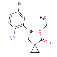 1407833-84-4 ethyl 1-[(2-amino-5-bromoanilino)methyl]cyclopropane-1-carboxylate chemical structure
