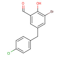 91512-30-0 3-bromo-5-[(4-chlorophenyl)methyl]-2-hydroxybenzaldehyde chemical structure