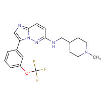 1025065-69-3 N-[(1-methylpiperidin-4-yl)methyl]-3-[3-(trifluoromethoxy)phenyl]imidazo[1,2-b]pyridazin-6-amine chemical structure