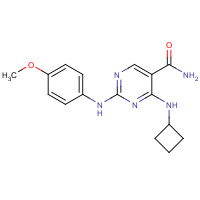 1198301-97-1 4-(cyclobutylamino)-2-(4-methoxyanilino)pyrimidine-5-carboxamide chemical structure