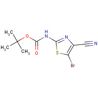 944804-80-2 tert-butyl N-(5-bromo-4-cyano-1,3-thiazol-2-yl)carbamate chemical structure