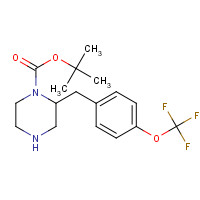886774-16-9 tert-butyl 2-[[4-(trifluoromethoxy)phenyl]methyl]piperazine-1-carboxylate chemical structure