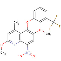 189746-15-4 2,6-dimethoxy-4-methyl-8-nitro-5-[3-(trifluoromethyl)phenoxy]quinoline chemical structure