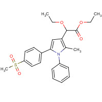 1005451-47-7 ethyl 2-ethoxy-2-[2-methyl-5-(4-methylsulfonylphenyl)-1-phenylpyrrol-3-yl]acetate chemical structure
