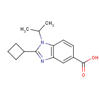 1225215-12-2 2-cyclobutyl-1-propan-2-ylbenzimidazole-5-carboxylic acid chemical structure
