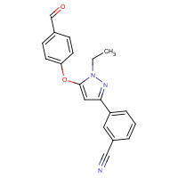 1289203-40-2 3-[1-ethyl-5-(4-formylphenoxy)pyrazol-3-yl]benzonitrile chemical structure