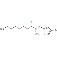 814256-00-3 N-[(4-bromothiophen-2-yl)methyl]-N-methyloctanamide chemical structure