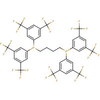 220185-41-1 4-bis[3,5-bis(trifluoromethyl)phenyl]phosphanylbutyl-bis[3,5-bis(trifluoromethyl)phenyl]phosphane chemical structure